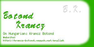 botond krancz business card